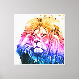 ライカラフルオンヘッドポートレート キャンバスプリント