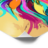 ライカラフルオンヘッドポートレート ポスター (コーナー)