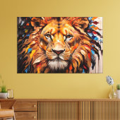 ライカラフルオ絵を描を跳ねる キャンバスプリント (インサイチュ (リビング))