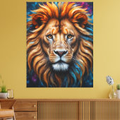 ライカラフルオ絵を描頭を跳ねる キャンバスプリント (インサイチュ (リビング))