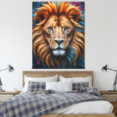 ライカラフルオ絵を描頭を跳ねる キャンバスプリント (インサイチュ (寝室))