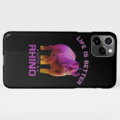 ライカラフルノのかわいい野生の人生はより良い iPhoneケース (裏面横)