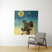 ライカ – ソ連のヴィンテージ宇宙ポスター タペストリー (インサイチュ)