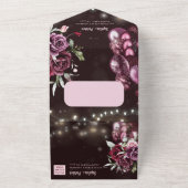 ライク素晴らしワインラグジュアリー50th誕生日Rsvp オールインワン招待状 (外側)