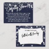 ライグランジトなしラップブライダルシャワーネイビーブルー エンクロージャーカード (正面/裏面)