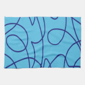 ライコンテンポラリーンアート（青） キッチンタオル (横)
