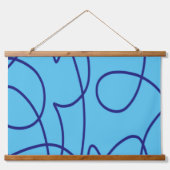 ライコンテンポラリーンアート（青） 吊り下げ型タペストリー (正面)
