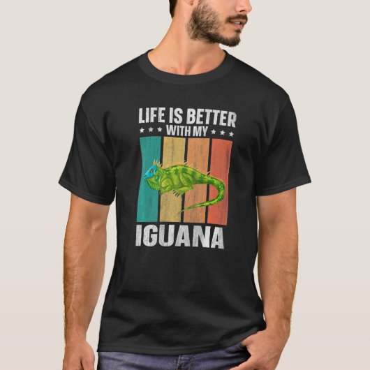 ライザードゲッコマイイグアナレトロヴィンテージ Tシャツ (正面)