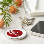 ライジングサンさくらんぼブロッサムレッド白黒 キーホルダー (側面)