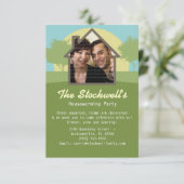 ライジングサン写真テンプレート引っ越し祝いパーティーパーティー 招待状 (スタンド正面)