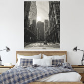 ライジングサン・オーバー・ザ・シティー キャンバスプリント (インサイチュ (寝室))