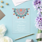 ライジングボホインディアンフュージョンフローラマンダラ結婚ズ アクリル招待状 (インサイチュ (ウェディング))