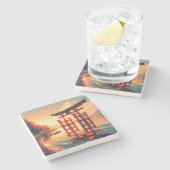 ライジングライトの鳥居 ストーンコースター (横)