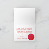 ライジング日本のサン結婚の折り畳みサンキューカード サンキューカード (内部)