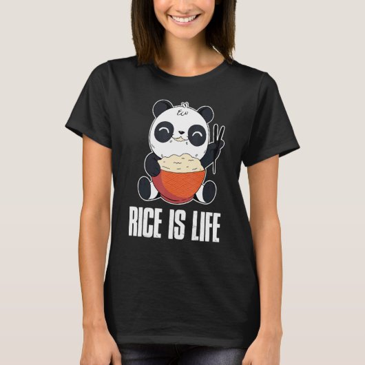 ライスはライフパンダ Tシャツ (正面)