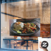 ライスタイラアジアタイフードレストラン写真 ウィンドウサイン (カフェ窓)