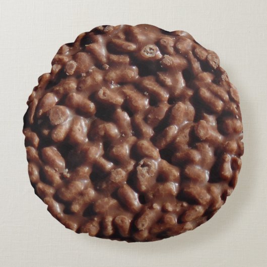 ライスチョコレートクランチ丸い枕 ラウンドクッション (正面)