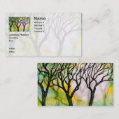 ライスペーパーの手によって切り分けられる木 名刺 (正面/裏面)