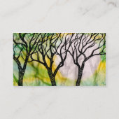 ライスペーパーの手によって切り分けられる木 名刺 (裏面)