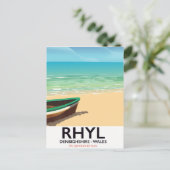 ライスル・デンビシャー・ウェールズヴィンテージ鉄道のポスター ポストカード (スタンド正面)