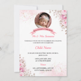 ライス食べ物を与えズ招待状アナンパラシャンカード 招待状