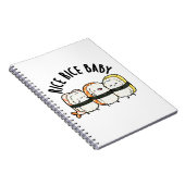 ライス ライス ベイビー 面白い寿司の食べ物パ ン ノートブック (右側)