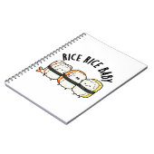 ライス ライス ベイビー 面白い寿司の食べ物パ ン ノートブック (左側)