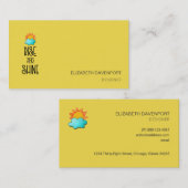 ライズとシャインタイポグラフィオンビビッドイエロー 名刺 (正面/裏面)