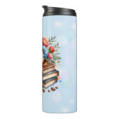 ライズとシャインヴィンテージコーヒーカップと花 タンブラー (回転右)