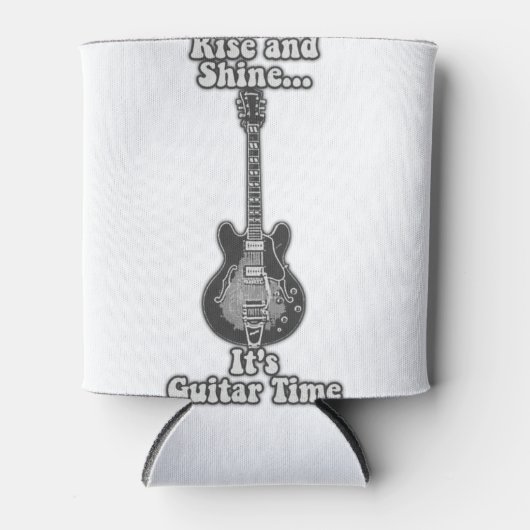 ライズとシャイン。ギターの時間だ。白黒 缶クーラー (正面)