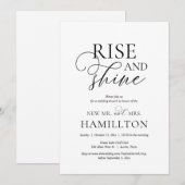 ライズとシャイン、ポスト結婚のブランチお祝い 招待状 (正面/裏面)