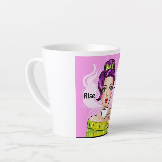 ライズとポシュマークコーヒーマグ カフェラテマグ (左アングル)