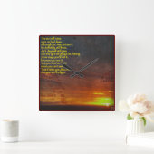 ライズアンドシャインクロック スクエア壁時計 (ホーム)