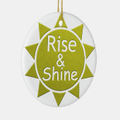 ライズアンドシャイン紙カットアートプリント セラミックオーナメント (右)