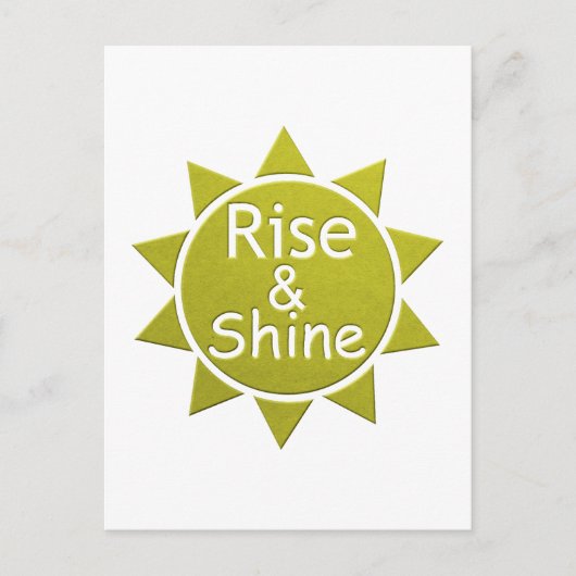 ライズアンドシャイン紙カットアートプリント ポストカード (正面)