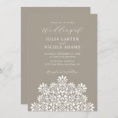 ライズィング ボーホー インド フュージョン フローラル マンダラ ウェディング 招待状 (正面/裏面)