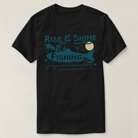 ライズ輝きIts魚釣りタイムバスフライ釣り恋人 Tシャツ (デザイン正面)