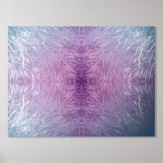 ライズ高級銀箔ブロックアートプリント 箔ポスター (正面)