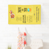 ライズ&シャインタイポグラフィ- Sun Cloud and Pancakes 横断幕 (インサイチュ)