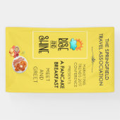 ライズ&シャインタイポグラフィ- Sun Cloud and Pancakes 横断幕 (横)