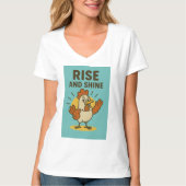 ライズ&シャインハッピーチキン Tシャツ (正面)