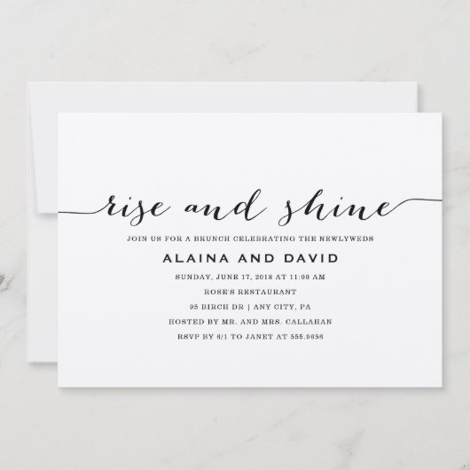 ライズ&シャインブランチ招待状クラフト 招待状 (正面)