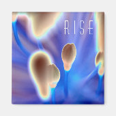 "ライズ"フローラプリントスクエアマグネット マグネット (正面)