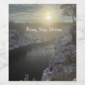 ライズ、sip、シャイン。ワインボトルラベル ワインラベル (シングルラベル)