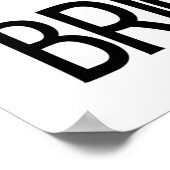 ライズAbove Shineより明るいモチベーション白黒 ポスター (角)