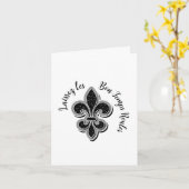 ライセズマルディグラス(紋章の)フラ・ダ・リグリーティング カード (黄色い花)