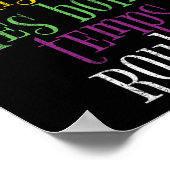 ライセズレボンガンプスルーラーマルディグラおもしろいス ポスター (角)