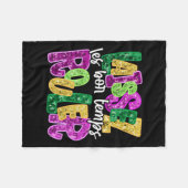 ライセズレボンテンプスルーラーハッピーマルディグラスファット フリースブランケット (正面(横))