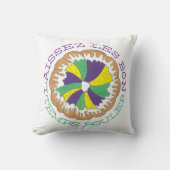 ライセズレボンテンプスルーラーマーディグラスキングケーキ クッション (正面)