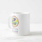 ライセズレボンテンプスルーラーマーディグラスキングケーキ コーヒーマグカップ (正面左)